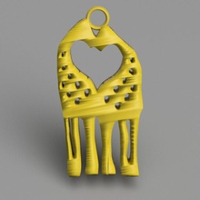 giraffa orecchini pendente Africa animale zoo ciondoli idealab orecchino 3d print model - Mito3D