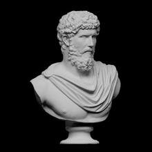 retrato lucius auels verus designada emperador 136 138 ad escanear busto griego romano yeso openglam artec eva smk open 3d print model - Mito3D