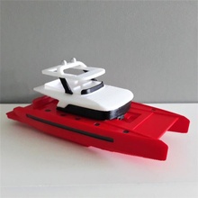 Katamaran Yacht Boot Ozean Meer Miniatur Maquette Luxus Superyacht 3d print model - Mito3D