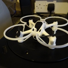 Hubsan fpv x4 Drohne Stütze bewachen Quadcopter Radio Kontrolle Propellerschutz 3d print model - Mito3D