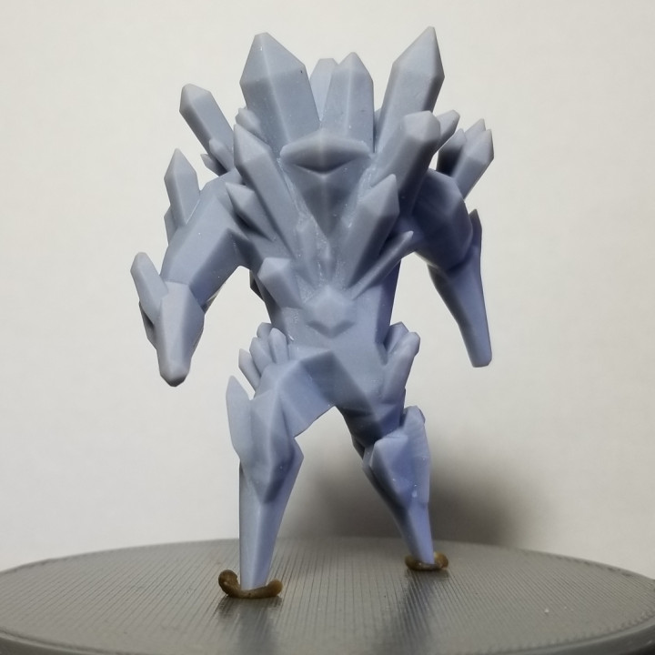 cristal golem miniaturas monstruo miniatura low poly d dnd escuela politécnica mazmorras dragones pionero 28mm construir mágico olvidado reinos 3D print model - Mito3D