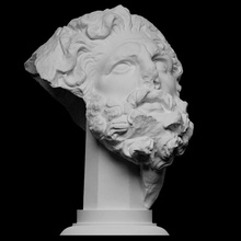 tête géant analyse Allemagne portrait sculpture dinde plâtre copie openglam artec eva smk open Pergame 3d print model - Mito3D