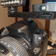 semplice dual telecamera hot shoe montabile estensione regolabile attaccamento base freddo scarpa assolo hotshoe 3d print model - Mito3D