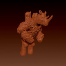earth elemental animalized - boardgames tabletop game miniature boardgame dungeon d&d 3d print model - Mito3D