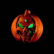 jack-o'-lantern & garden halloween pumpkin jackolantern 3d print model - Mito3D