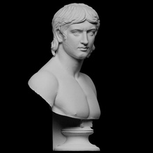 young man barbarian scan bust portrait sculpture male 3d print model - Mito3D