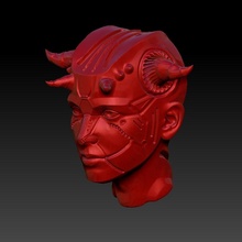 demon android queen store bust decoration devil female gift halloween portrait scary sculpture spooky zbrush satan ultron ageofultron halloweendecor giftideas scared zbrushmodel charachtermodel deskweight gamedevelopment femaleface scarydecor scarydecorations halloweendecorations 3d print model - Mito3D