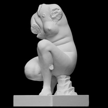 accroupi Vénus main Cupidon analyse Grèce grec l'amour mythologie romain sculpture persienne copie figuratif fragment artec openglam eva smk open 3d print model - Mito3D