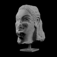 tufa head sphinx siren metropolitan museum art york scan 3d print model - Mito3D