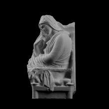 marble stele woman metropolitan museum art york scan 3d print model - Mito3D
