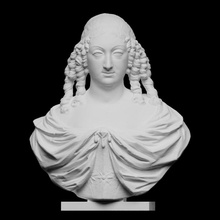 Marie louise Gonzaga taramak büst kraliçe heykel beyaz mermer Polonya Artec Openglam artec eva marie 3d print model - Mito3D