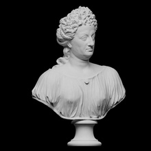 reina kristina Suecia escanear busto escultura bronce realeza imperial artec idealizado cc0 openglam majestad eva theodon jean baptiste 3d print model - Mito3D
