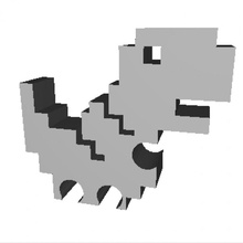 Google cromada dinossauro figura 3d print model - Mito3D