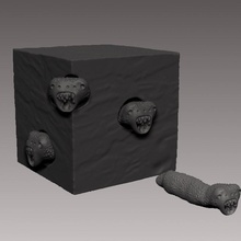 Roca gusano monstruo mesa miniatura aventuras calabozo d compuesto 3d print model - Mito3D
