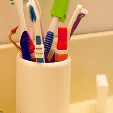 cepillo dientes taza jardín vaso baño envase diente agua bañera tarro limpiar lavabo seco mojado 3d print model - Mito3D