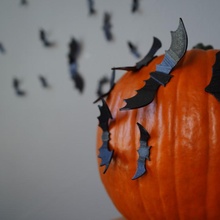 spaventoso piatto pipistrelli Halloween parete arte giardino Halloweendecor 3d print model - Mito3D
