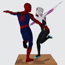colorwithxyz aranhas la homem aranha dança gwen 3d print model - Mito3D