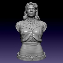 peggy carretero busto Arte maravilla escultura vengadores 3d print model - Mito3D