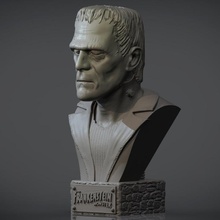 Frankenstein monstre boutique buste Halloween 3d print model - Mito3D