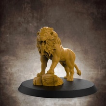lion tabletop warhammer miniature dungeonsanddragons d&d dnd pathfinder 3d print model - Mito3D