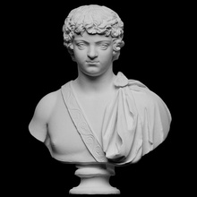 Vesika Caracalla genç adam taramak büst çocuk imparator Artec cc0 young man Openglam artec eva 3d print model - Mito3D