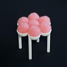 pompom chair - 3d printed doll furniture 3d print model - Mito3D