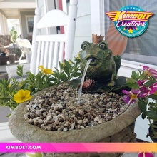 froggy fountain toys & games fun statue water happy porch frog outdoor whimsical waterfeature soothing 3d print model - Mito3D