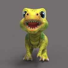 baby rex trex color 3d print model - Mito3D