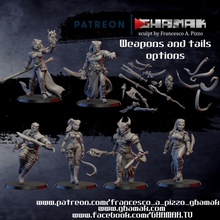 tiefling team tabletop dragons dungeons fantasy game rpg war miniature hammer collector wargame dnd squad pathfinder wh 3d print model - Mito3D