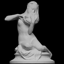 andr chenier 39 s musa scansione femmina testa scultura Parigi poeta gesso ghigliottina andre puech denys pierre 3d print model - Mito3D