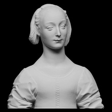 portrait marietta strozzi analyse buste sculpture femme Florence Italie plâtre artec openglam eva smk open Settignano désir 3d print model - Mito3D