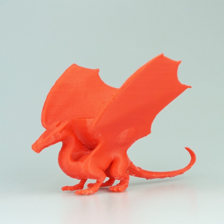 dragon dado piatto giardino 3D print model - Mito3D