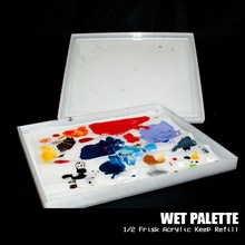 wet palette - fits 1 2 frisk acrylic keep-wet refill & garden paint wetpalette 3d print model - Mito3D