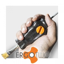 ergotwo art painting grip brushes arttherapy ergonomichandle 3d print model - Mito3D