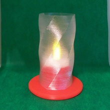 Teelicht v1 Garten Kerze Licht 3dprinted Abs pla 3dprinting Supportfree Unterstützung Urlaub petg Kerzenlicht Damagesoft flammenlos 3d print model - Mito3D