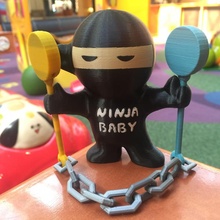 Ninja Baby Spielzeuge Spiele Zahl Aktion Asllexicon todd Olsen starlabs3d Star Labore 3d Dusche Geschenk 3d print model - Mito3D