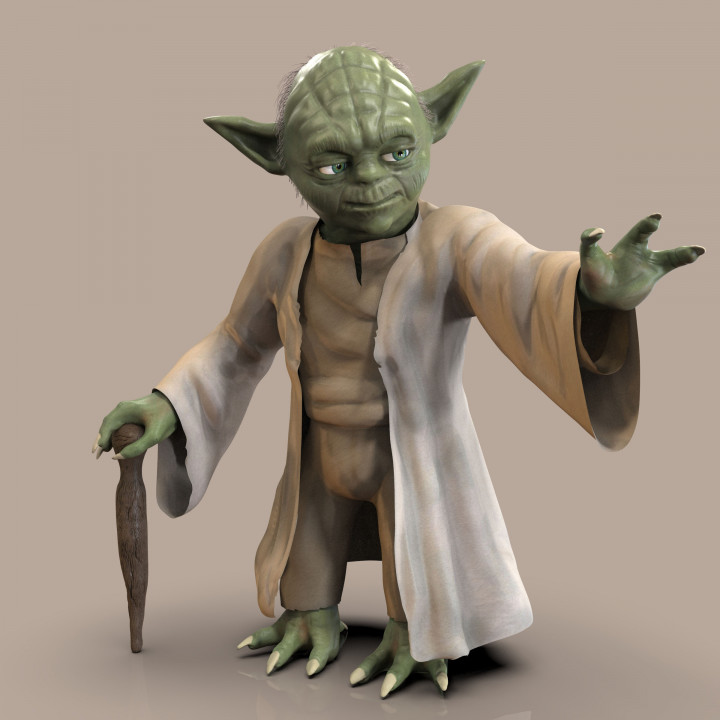 Yoda Star Kriege 3D print model - Mito3D