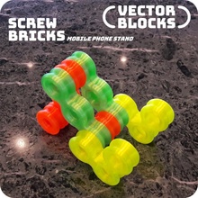 screwbricks bricks mechanical play set toy construction beyondthebrick 3d print model - Mito3D