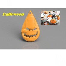 halloween earrings 'scaryface' pendant pumpkin scary earring pendants idealab 3d print model - Mito3D