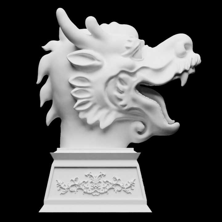 Drachen Kopf Scan uralt Chinesisch mythisch scantheworldchina 3D print model - Mito3D