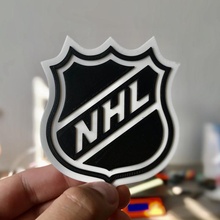 nhl logotipo multicolorido ventilador arte hóquei multimaterial Hockey gelo 3d print model - Mito3D