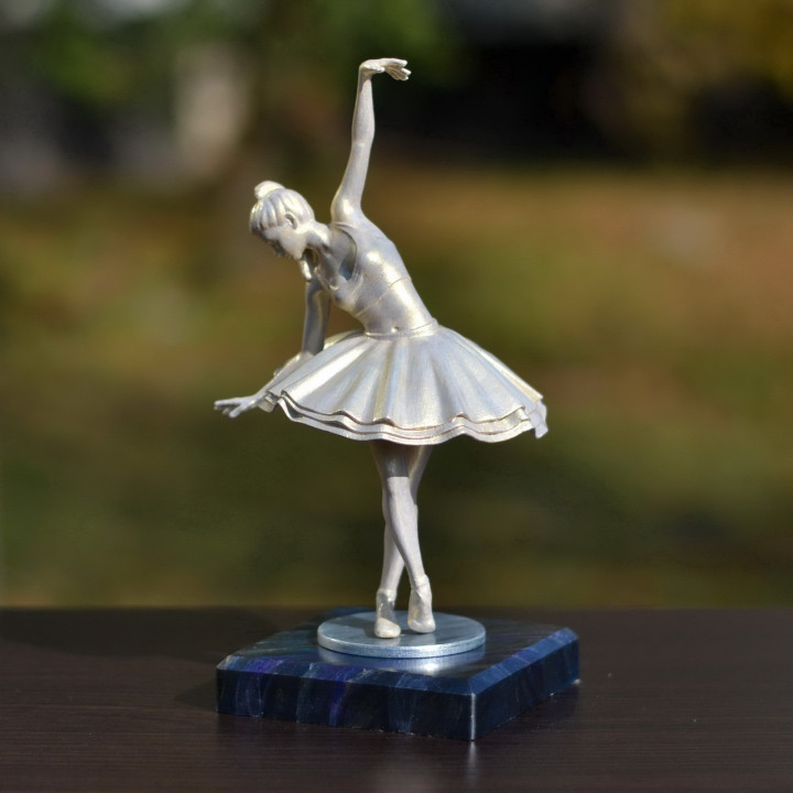 ballerina 2 & garden female figurine people sculpture woman character miniature dance ballet maiden 3D print model - Mito3D