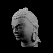 head buddha guimet museum paris scan 3d print model - Mito3D