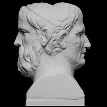 çift Herm aristofan Menander taramak Yunan Vesika şiir şair komedi Artec Openglam artec eva smk open 3d print model - Mito3D
