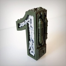 Steampunk numara 1 alfabe şekil 3d print model - Mito3D