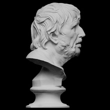 pseudo seneca Porträt hesiod Scan Büste Kopf Skulptur Kopieren Seneca Neapel 3d print model - Mito3D