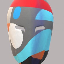 red bandana cool mask ninja colorful xyzprinting fortnite colorwithxyz 3d print model - Mito3D