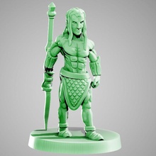 elf barbarian warrior 28mm glaive sword tabletop fantasy rpg elven d&d mm dnd pathfinder 28 3d print model - Mito3D