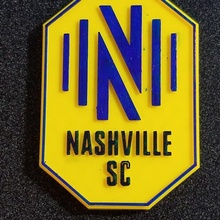 Nashville sc logotipo futebol amarelo 3d print model - Mito3D
