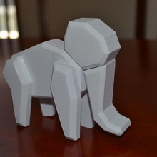 poly style éléphant jouets jeux animaux safari l'éléphant 3d print model - Mito3D